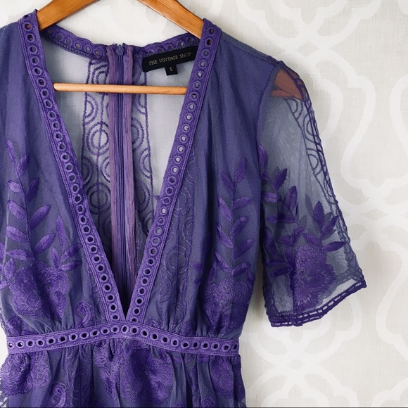 Amethyst Lace Romper - Picture 3 of 8